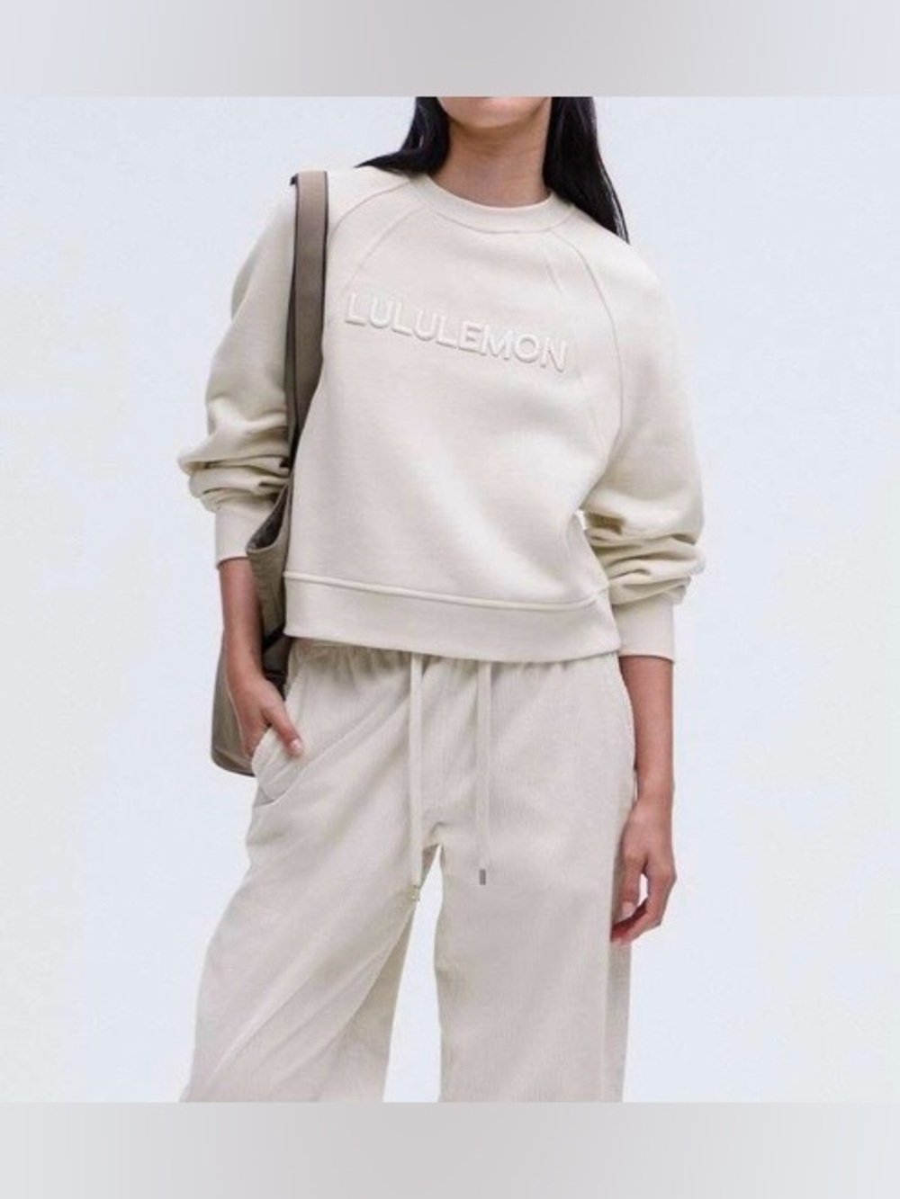 Lululemon Scuba Oversized Pullover *Wordmark, size M/L, Bone colour
#210